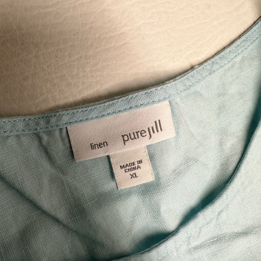 Pure J.Jill linen patch pockets top tunic size XL - Picture 5 of 7